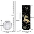 thumbnail image 2 of Vaso de constelación con tapa y pajita, vaso de Sagitario, vaso gótico, taza de constelación, regalos del zodiaco para hombres y mujeres, regalos de constelación, vasos delgados de 20 oz con tapa y, 2 of 6