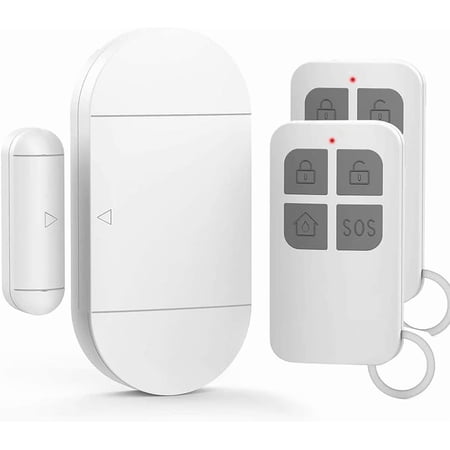 QD-Gotrays Door Alarm Sensor, Wireless Remote Window Alarm, 2 Remote Controls, 130 dB Siren, Magnetic Security Sensor, Entry Burglar Alert, Security Alarm Warning System for Home, Shop, Kids Safety