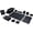 Black, variant on MOOFI 11-piece PU Leather Executive Desk Accessories Set, Black Office Organizer