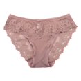 thumbnail image 2 of vigerkar Size Underwear Women Lace Briefs Panties Transparent Mesh Breathable Underpants Pretty (Coffee, XL), 2 of 3
