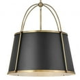 thumbnail image 6 of Hinkley Clarke 4895WS 4-Light 25" Modern Chandelier in Warm Brass & Black, 6 of 7