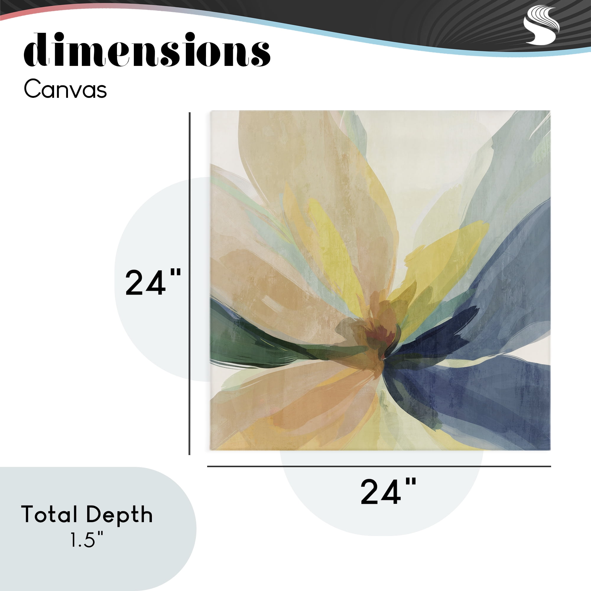Flared Abstract Neutral Petals Canvas Wall Art, design by Irena Orlov