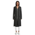 thumbnail image 1 of Design Lab Women's Acid Wash Duster Cardigan In Faded Black Acid Gray Size S, 1 of 1