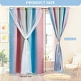 thumbnail image 2 of Dznils Star Ombre Printed Grommet Sheer Blackout Curtain Panel Set, 4 Piece, Pink, 52" W x 72" L, 2 of 10