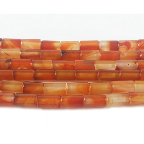 6x12mm Red Agate Cylinder Tube Beads Genuine Gemstone Natural Jewelry Making
