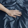 thumbnail image 6 of Virtu 3pc Duvet Cover Set, Luxury Microfiber Bedding Set Queen with Pillow Shams, Navy Blue, 6 of 10