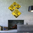 thumbnail image 2 of Openmic Vintage Crossing Sign Zone Xing | Indoor/Outdoor Plastic | 12" Tall rustic spoken word comedy comedian jokes music karaoke club, 2 of 3