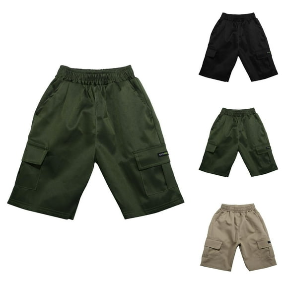 Boys' Shorts Boys' Fashion Boys Kids Cargo Shorts Youth Boy's Casual Stretch Shorts Outdoor Cargo Bottoms