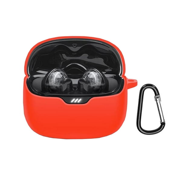 GadgetCom Replacement Case Compatible with JBL Tune Beam , Shockproof Silicone Case Earbuds Pouch Cover With Carabiner