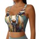 thumbnail image 2 of Fotbe Oil Painting Flower Cow Sujetador Deportivo Largo sin Aros para Mujer con Almohadillas y Soporte Medio, Transpirable y Absorbente, Camiseta Tipo Chaleco o Tank Top-XX-Large, 2 of 8