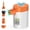 Orange+ White, variant on NIGHTEEN Electric Battery Air Pump for Inflatables, Mini Portable Pump for Air Mattress AirBed, Inflate Deflate for Paddling Pool Floats, Blow up Toys Vacuum Bags
