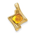 thumbnail image 5 of Auriga Fine Jewelry 10K Yellow Gold Citrine and Diamond Pendant for Women (L-15.7mm, W-11.1mm), 5 of 6