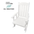 thumbnail image 2 of Innovaze Wooden Patio Rocking Chair, Solid Fir Wood, Heavy Duty 600LBS, for Outdoor or Indoor, White, Pack of Two, 2 of 8
