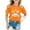 Orange, variant on DGQPLPD Girls Sleep Tops Girls Casual Island Print T-Shirt Fashion Comfort Fit Top for Beach and Everyday Wear Blue 12-18 Months