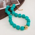 thumbnail image 3 of NICKSUN Colorful Chunky Necklaces for Women Trendy Multicolor Large Square Resin Beads Necklace Boho Chunky Statement Choker Necklaces Y2K Summer Jewelry, 3 of 8
