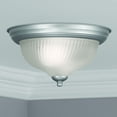 thumbnail image 4 of Mainstays 11" Flush-Mount Ceiling Light Fixture, Satin Nickel Finish, 4 of 5