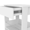 thumbnail image 6 of Atlin Designs Modern Wood Kitchen Island with 2 Open Shelves in White, 6 of 11