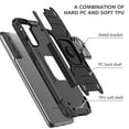 thumbnail image 5 of For Samsung Galaxy S21 FE Robust Magnetic Kickstand Hybrid Case Cover - Black, 5 of 7