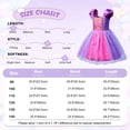 thumbnail image 3 of Jurebecia Girls Princess Party Dress with Puff Sleeves - Sparkly Tulle Fancy Gown for Birthday, Christmas & Special Occasions (Age 1-6, Purple), 3 of 23