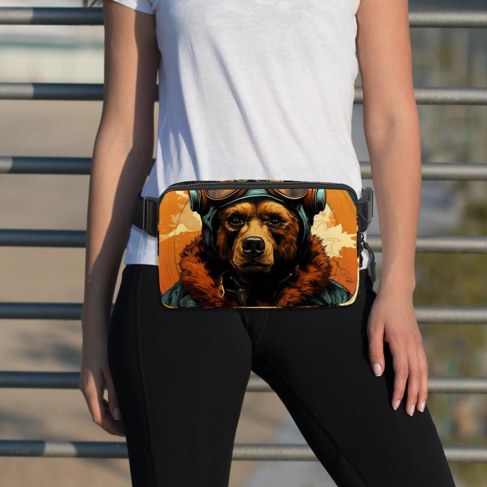 Bears Running Belt Fanny Packs Waist Packs with Extension Strap Unisex Lightweight Adjustable