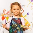 thumbnail image 2 of Multicolor Butterfly Group Pattern Kids Aprons for Girls and Boys,Adjustable Neck Strap Toddler Aprons for Kids Cooking Baking, 2 of 6