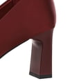 thumbnail image 4 of Women Square Toe High Heels 7CM Sexy Pumps Silk Wedding Evening for Bride Prom Party, 4 of 5