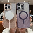 thumbnail image 7 of TECH CIRCLE for iPhone 15 Magnetic Case,Women Girl Soft Cute Luxury Bling Gradient Glitter Phone Case Compatible with MagSafe Shockproof Back Cover for iPhone 15 6.1" 2023,Desertgold, 7 of 7