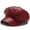 Wine Red, variant on Fashion Unisex PU Leather Military Caps Spring Autumn Sailor Hats for Women Men Black Grey Flat Top Captain Cap Travel Cadet Hat