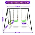 thumbnail image 7 of Swing Sets for Backyard, SHINPT 3 in 1 Metal Swing Set with 2 Blet Swings, Toddler Swing Set with Slider for Age 3-10, Playground Swingset Outdoor with 550Lbs Capacity, Easy to Assemble, 7 of 7