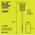 thumbnail image 4 of Bell + Howell Jumbo Solar Pathway Lights Outdoor with Wireless Remote, 2-in-1 Solar Flame Lights & White LED, 4 Pack, 4 of 8