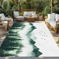 thumbnail image 3 of Fsddascl Mist Forest Mountain Outdoor Rug for Patio/Deck/Porch, Non-Slip Large Area Rug 5 x 8 Ft, Watercolor Plant Nature Landscape Indoor Outdoor Rugs Washable Area Rugs, Camping Rug Carpet, 3 of 5