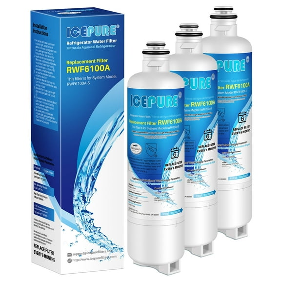 ICEPURE Refrigerator Water Filter Replacement for Bosch Ultra Clarity Pro BORPLFTR50, BORPLFTR55, 12033030, 12028325, 11025825, 11032531, B36CT80SNS, B36CL80ENS, WFC100MF, WFS200MF, RA450022, 3PACK