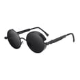 thumbnail image 1 of Steampunk Retro Gafas de sol redondas Gafas de lentes redondas Protección Negro Gris Hugo Gafas de sol retro, 1 of 6