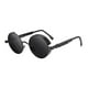thumbnail image 1 of Gafas de sol retro Yinane Steampunk Metal Negro Gris, 1 of 6