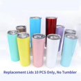 thumbnail image 5 of Skinny Tumbler Replacement Lids 10 Pack, Plastic Splash Resistant Lids Covers Spill Proof for Skinny, 5 of 5