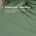 thumbnail image 6 of Earthy Threads Queen Sheet Set - 100% Organic Bamboo 4 Piece Set - Luxurious Silky & Soft - Cooling for Hot Sleepers - Hotel Luxury Bed Sheets - 16"inch Deep Pockets (Avocado Green Dobby), 6 of 9