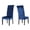 Navy Blue/Dark Brown, variant on GDF Studio Kenan Contemporary Tufted High Back Dining Chairs, Set of 2, Natural Fabric and Dark Brown