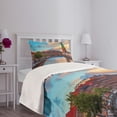 thumbnail image 3 of Ambesonne Europe Quilted Bedspread Set 2 Pcs, Sunset of Copenhagen, Twin Size, Multicolor, 3 of 5
