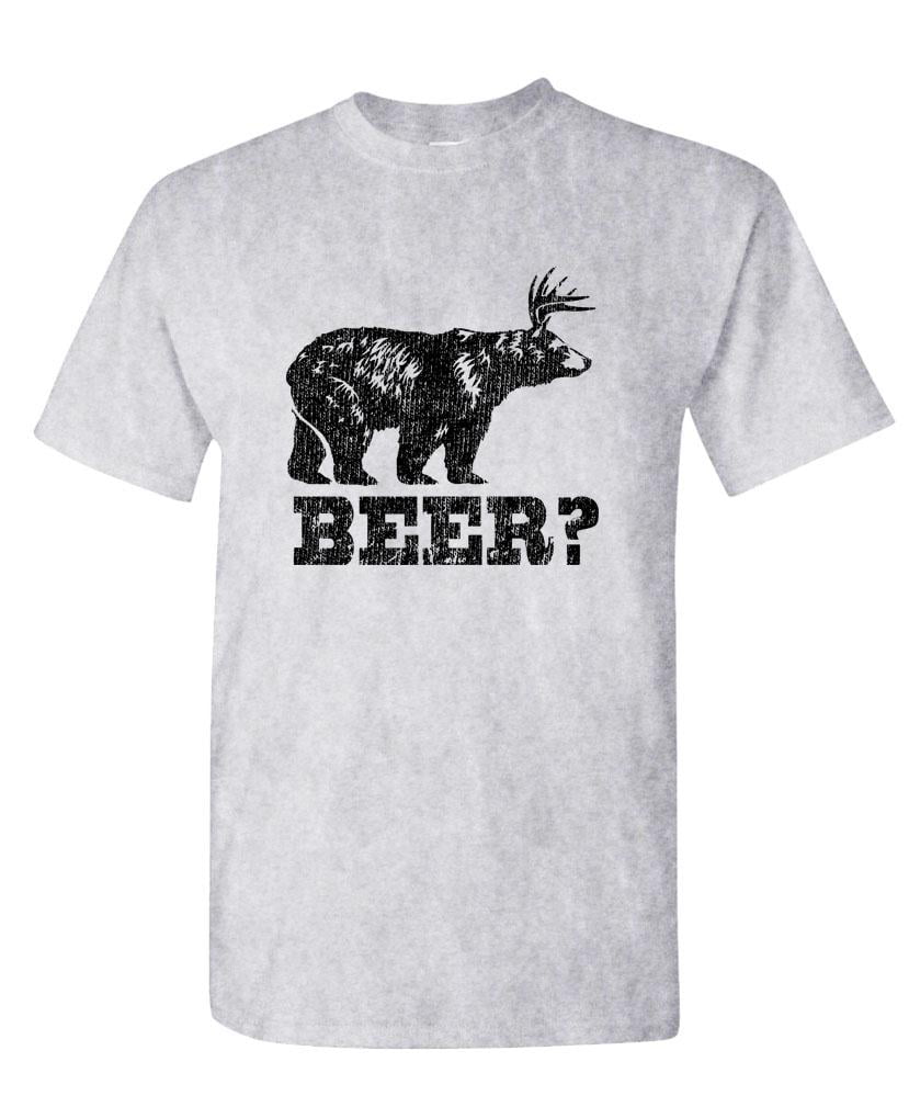 Funny Novelty Tops T-Shirt Womens tee TShirt Beer Bear Deer 