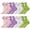 Green, Pink, Purple, White, variant on 8 Pairs Girl Crew Athletic Socks, Cotton Socks with Multicolor Hearts Cartoon Patterns for Kids Running Sport Indoor Outdoor