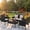 Black/Beige, variant on Gasee 4PCS Patio Rattan Conversation Furniture Set Outdoor Brown/Beige Cushion