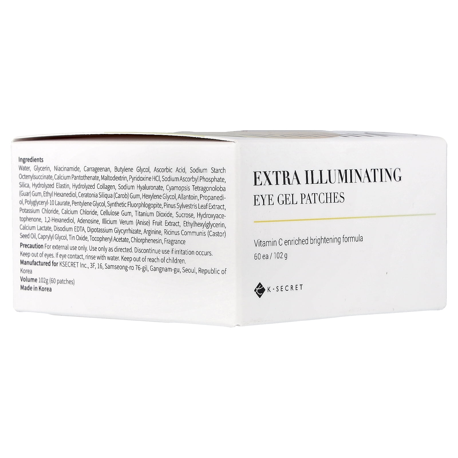 K-Secret Eye Gel Patches, Extra Illuminating, 60 Patches