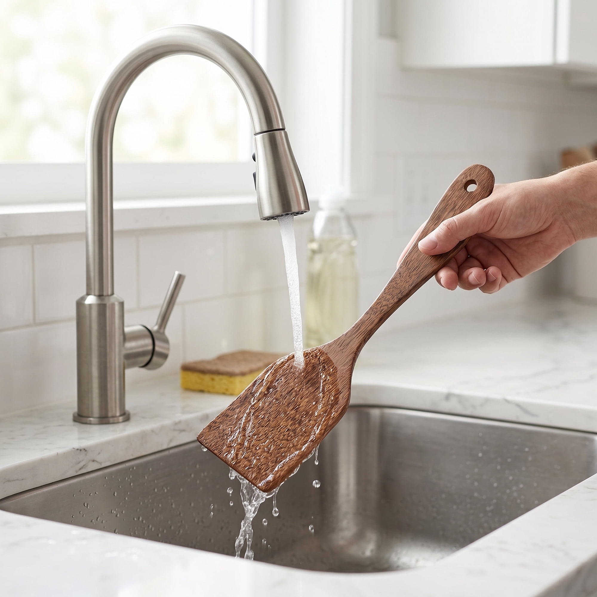 Unique Bargains Kitchen Utensil Heat-Resistant Cooking Tool for Flipping Brown 13.2x3.1 in