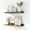 Brown, variant on White Floating Shelves for Wall Decor, Wall Mounted Wood Storage Shelf for Bedroom, Living Room, Bathroom, Kitchen, Nursery, Display Picture Ledge Shelf with Lip Set of 2-14 Inches, White