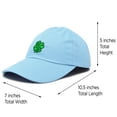 thumbnail image 4 of DALIX Four Leaf Clover Hat Baseball Cap St. Patrick's Day Cotton Caps Light Blue, 4 of 7