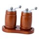 thumbnail image 2 of Molinillo de condimentos, molinillo de madera, manivela ajustable, molinillo de sal profesional Dos con base, 2 of 9