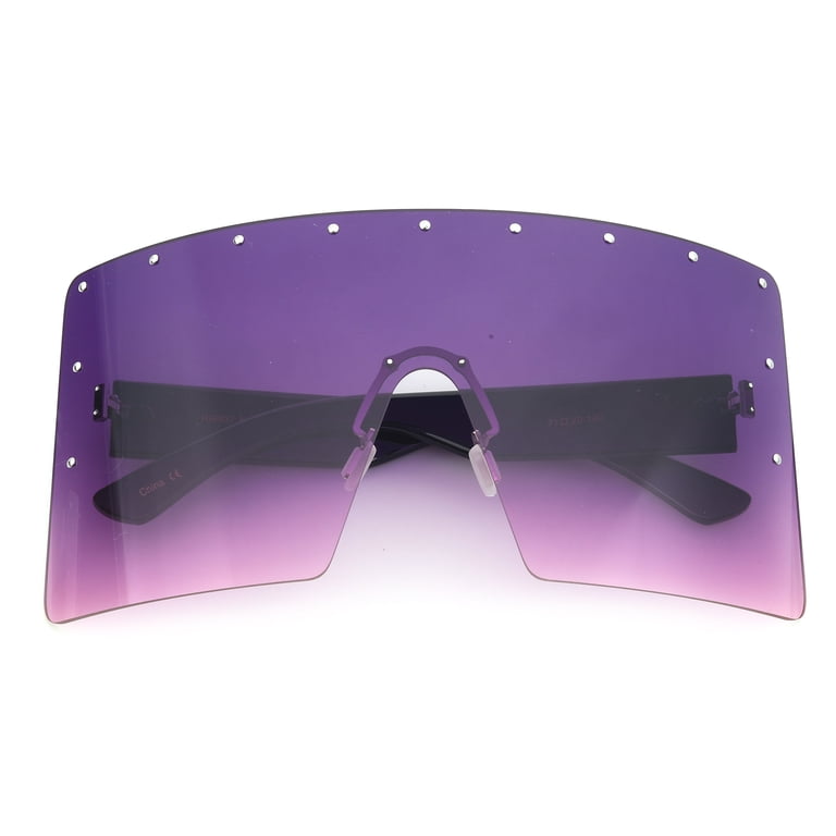 Newbee Fashion One Piece Lens Oversized Square Rimless Large  display picture 3