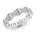 thumbnail image 3 of Oval & Round Shape Lab Grown Diamond Mariah Eternity Ring For Women | 3 Carat IGI Certified 14K White Gold | FG-VS Quality Friendly Diamonds Eternity Ring Size 8, 3 of 4