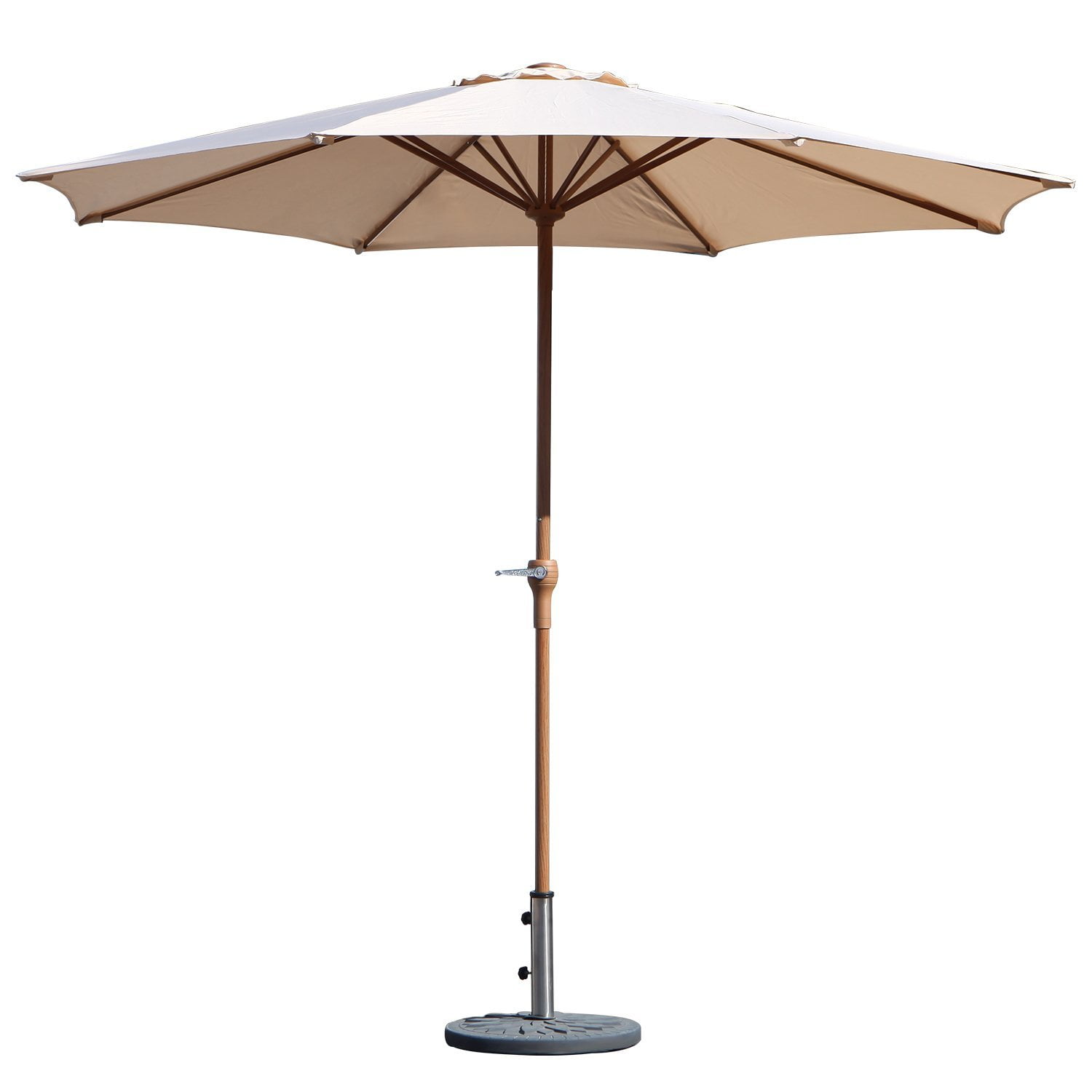 Grand patio Market Round Umbrella, Patio Lawn Umbrella with Push Button