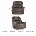 thumbnail image 3 of Signature Design by Ashley Relax-Living Brown Rocker Recliner, 3 of 11